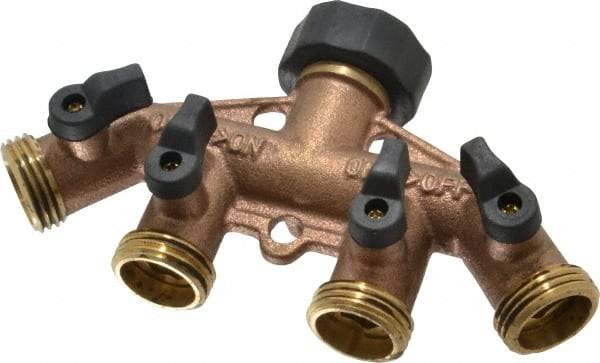 Midwest Control - 3/4 NH Garden Hose Coupler - Brass, Female Swivel Nut to Male Hose Connector - All Tool & Supply