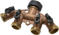 Midwest Control - 3/4 NH Garden Hose Coupler - Brass, Female Swivel Nut to Male Hose Connector - All Tool & Supply