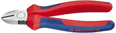 Knipex - 7" OAL, 1/8" Capacity, 1" Jaw Length x 1" Jaw Width, Diagonal Cutter Pliers - Oval Head, Ergo Two Component Handles - All Tool & Supply