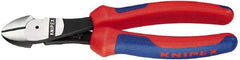 Knipex - 8" OAL, 1/8" Capacity, 1" Jaw Length x 1" Jaw Width, Diagonal Cutter Pliers - Oval Head, Ergo Two Component Handles - All Tool & Supply