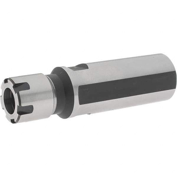 Iscar - 0.022" to 0.396" Capacity, 1.102" Projection, Straight Shank, ER16 Collet Chuck - 3.661" OAL, 1" Shank Diam - Exact Industrial Supply