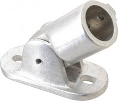 Hollaender - 1-1/4" Pipe, Adjustable Flange, Aluminum Alloy Flange Pipe Rail Fitting - Bright Finish - All Tool & Supply