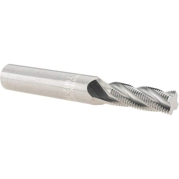 Scientific Cutting Tools - M12x1.00 Metric Fine, 0.4" Cutting Diam, 4 Flute, Solid Carbide Helical Flute Thread Mill - Internal/External Thread, 1.079" LOC, 3-1/2" OAL, 1/2" Shank Diam - All Tool & Supply