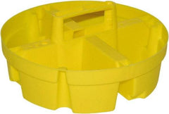 Bucket Boss - 4 Pocket Yellow Plastic Bucket Organizer - 10-1/2" Wide x 10-1/4" Deep x 4" High - All Tool & Supply