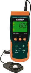 Extech - AA Batteries, 200 to 10,000 FC, LCD Display, Silicone Photodiode Light Meter - 4 Accuracy, Compatible with All Visible Light Lighting, SD Card - All Tool & Supply