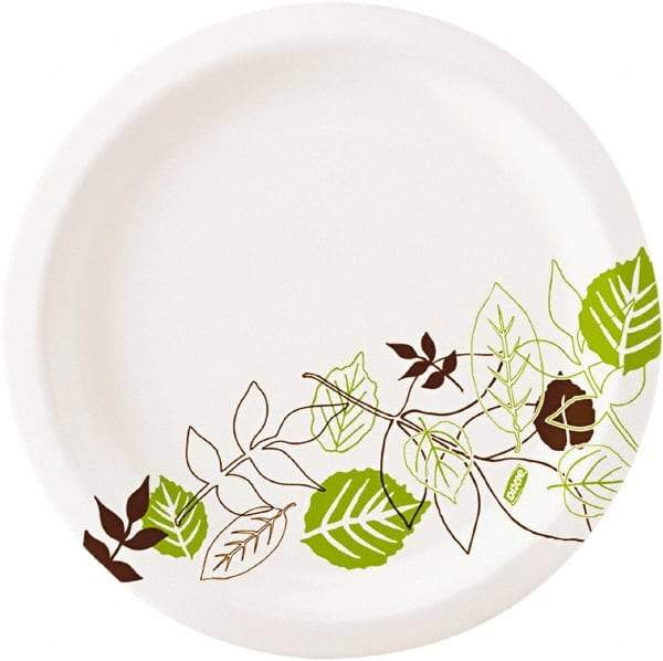 Dixie - Pathways Soak-Proof Shield Mediumweight Paper Plates, 6 7/8" - Green, Burgundy - All Tool & Supply