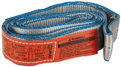 Lift-All - 6' Long x 2" Wide, 6,400 Lb Vertical Capacity, 1 Ply, Nylon Web Sling - 5,000 Lb Choker Capacity - All Tool & Supply