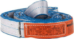 Lift-All - 6' Long x 2" Wide, 12,400 Lb Vertical Capacity, 2 Ply, Polyester Web Sling - 9,900 Lb Choker Capacity - All Tool & Supply