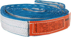 Lift-All - 10' Long x 2" Wide, 12,400 Lb Vertical Capacity, 2 Ply, Nylon Web Sling - 9,900 Lb Choker Capacity - All Tool & Supply