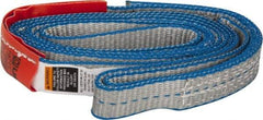 Lift-All - 7' Long x 1" Wide, 1,600 Lb Vertical Capacity, 1 Ply, Polyester Web Sling - 1,250 Lb Choker Capacity - All Tool & Supply