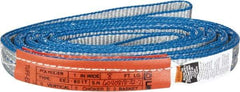 Lift-All - 8' Long x 1" Wide, 3,200 Lb Vertical Capacity, 2 Ply, Polyester Web Sling - 2,500 Lb Choker Capacity - All Tool & Supply