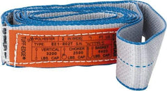 Lift-All - 7' Long x 2" Wide, 3,200 Lb Vertical Capacity, 1 Ply, Polyester Web Sling - 2,500 Lb Choker Capacity - All Tool & Supply