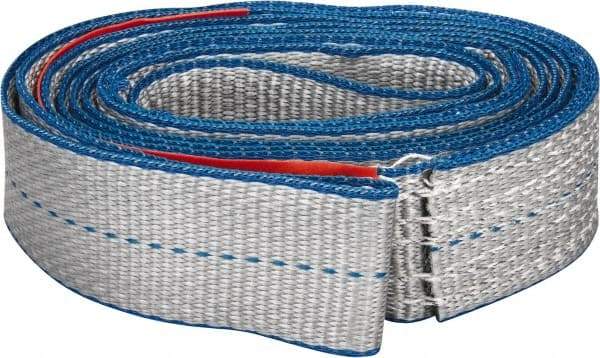 Lift-All - 8' Long x 2" Wide, 3,200 Lb Vertical Capacity, 1 Ply, Polyester Web Sling - 2,500 Lb Choker Capacity - All Tool & Supply