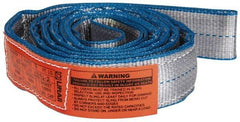 Lift-All - 9' Long x 2" Wide, 6,400 Lb Vertical Capacity, 2 Ply, Polyester Web Sling - 5,000 Lb Choker Capacity - All Tool & Supply