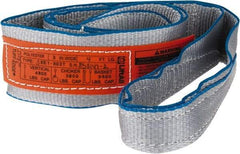 Lift-All - 4' Long x 3" Wide, 4,800 Lb Vertical Capacity, 1 Ply, Polyester Web Sling - 3,800 Lb Choker Capacity - All Tool & Supply