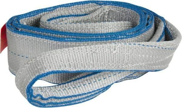 Lift-All - 6' Long x 3" Wide, 8,600 Lb Vertical Capacity, 2 Ply, Polyester Web Sling - 6,900 Lb Choker Capacity - All Tool & Supply