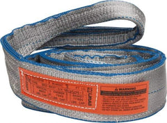 Lift-All - 8' Long x 3" Wide, 8,600 Lb Vertical Capacity, 2 Ply, Polyester Web Sling - 6,900 Lb Choker Capacity - All Tool & Supply