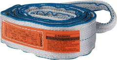 Lift-All - 10' Long x 3" Wide, 8,600 Lb Vertical Capacity, 2 Ply, Polyester Web Sling - 6,900 Lb Choker Capacity - All Tool & Supply