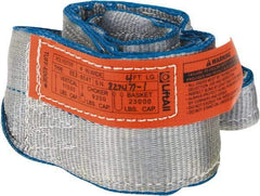 Lift-All - 4' Long x 4" Wide, 11,500 Lb Vertical Capacity, 2 Ply, Polyester Web Sling - 9,200 Lb Choker Capacity - All Tool & Supply