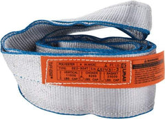 Lift-All - 6' Long x 4" Wide, 11,500 Lb Vertical Capacity, 2 Ply, Polyester Web Sling - 9,200 Lb Choker Capacity - All Tool & Supply