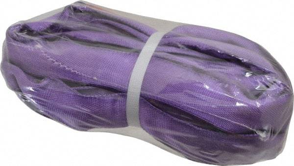 Lift-All - 10' Long x 1" Wide, Polyester Web Sling - 2,100 Lb Choker Capacity, 5/8" Diam Chain, Purple - All Tool & Supply