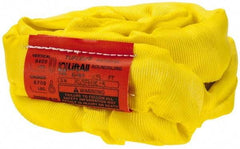 Lift-All - 5' Long x 1-3/4" Wide, Polyester Web Sling - 6,700 Lb Choker Capacity, 1-1/8" Diam Chain, Yellow - All Tool & Supply