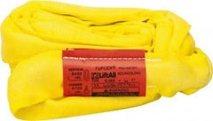 Lift-All - 6' Long x 1-3/4" Wide, Polyester Web Sling - 6,700 Lb Choker Capacity, 1-1/8" Diam Chain, Yellow - All Tool & Supply