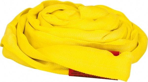 Lift-All - 8' Long x 1-3/4" Wide, Polyester Web Sling - 6,700 Lb Choker Capacity, 1-1/8" Diam Chain, Yellow - All Tool & Supply