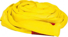 Lift-All - 8' Long x 1-3/4" Wide, Polyester Web Sling - 6,700 Lb Choker Capacity, 1-1/8" Diam Chain, Yellow - All Tool & Supply