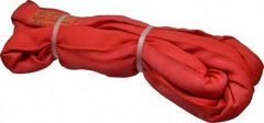 Lift-All - 6' Long x 2" Wide, Polyester Web Sling - 10,600 Lb Choker Capacity, 1-3/8" Diam Chain, Red - All Tool & Supply