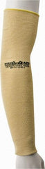 PRO-SAFE - Size Universal, Yellow Aramid/Cotton Blend Cut Resistant Sleeve - 22" Long Sleeve, Cut Resistance Level 3, Elastic Opening at Both Ends - All Tool & Supply