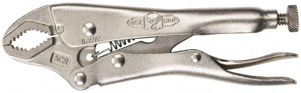 Irwin - 7" OAL Curved Jaw Locking Pliers - 3/4" Jaw Width, 1-7/8" Jaw Depth, 1-5/8" Jaw Opening, Standard Handle - All Tool & Supply