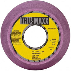 Tru-Maxx - 4" Diam, 1-1/4" Hole Size, 1-3/4" Overall Thickness, 60 Grit, Type 11 Tool & Cutter Grinding Wheel - Medium Grade, Aluminum Oxide, J Hardness, 5,730 RPM - All Tool & Supply