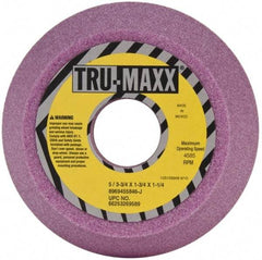 Tru-Maxx - 5" Diam, 1-1/4" Hole Size, 1-3/4" Overall Thickness, 46 Grit, Type 11 Tool & Cutter Grinding Wheel - Coarse Grade, Aluminum Oxide, J Hardness, 4,585 RPM - All Tool & Supply