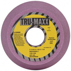 Tru-Maxx - 5" Diam, 1-1/4" Hole Size, 1-3/4" Overall Thickness, 60 Grit, Type 11 Tool & Cutter Grinding Wheel - Medium Grade, Aluminum Oxide, J Hardness, 4,585 RPM - All Tool & Supply