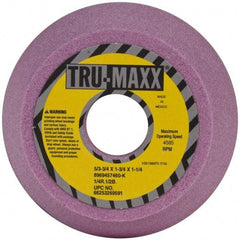 Tru-Maxx - 5" Diam, 1-1/4" Hole Size, 1-3/4" Overall Thickness, 60 Grit, Type 11 Tool & Cutter Grinding Wheel - Medium Grade, Aluminum Oxide, K Hardness, 4,585 RPM - All Tool & Supply