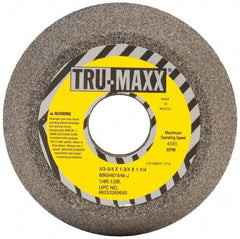 Tru-Maxx - 5" Diam, 1-1/4" Hole Size, 1-3/4" Overall Thickness, 46 Grit, Type 11 Tool & Cutter Grinding Wheel - Coarse Grade, Aluminum Oxide, J Hardness, 4,585 RPM - All Tool & Supply