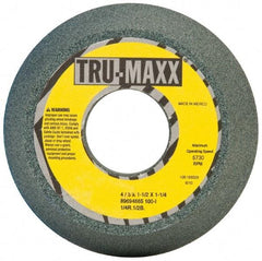 Tru-Maxx - 4" Diam, 1-1/4" Hole Size, 1-1/2" Overall Thickness, 100 Grit, Type 11 Tool & Cutter Grinding Wheel - Fine Grade, Silicon Carbide, I Hardness, 5,730 RPM - All Tool & Supply