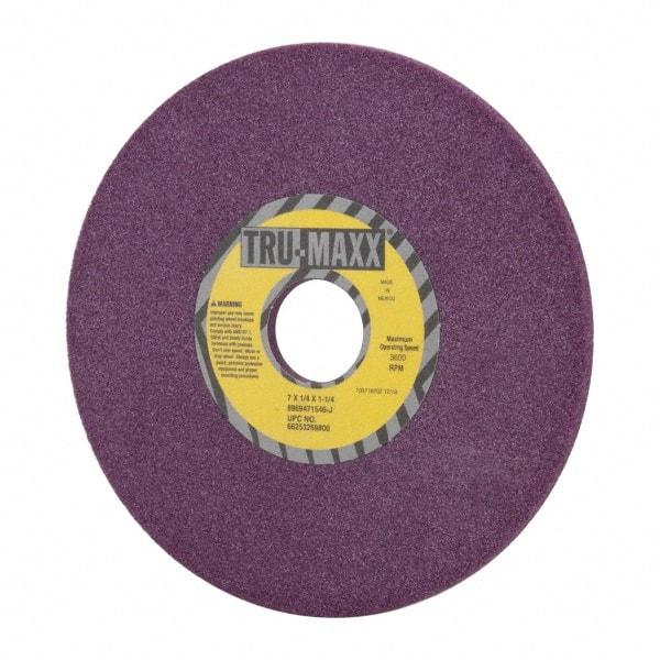 Tru-Maxx - 7" Diam x 1-1/4" Hole x 1/4" Thick, J Hardness, 46 Grit Surface Grinding Wheel - Aluminum Oxide, Type 1, Coarse Grade, 3,600 Max RPM, No Recess - All Tool & Supply