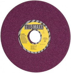 Tru-Maxx - 7" Diam x 1-1/4" Hole x 1/2" Thick, H Hardness, 46 Grit Surface Grinding Wheel - Aluminum Oxide, Type 1, Coarse Grade, 3,600 Max RPM, No Recess - All Tool & Supply