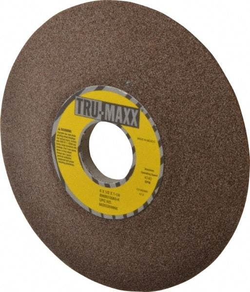 Tru-Maxx - 6" Diam, 1-1/4" Hole Size, 1/2" Overall Thickness, 60 Grit, Type 12 Tool & Cutter Grinding Wheel - Medium Grade, Aluminum Oxide, K Hardness, 4,140 RPM - All Tool & Supply