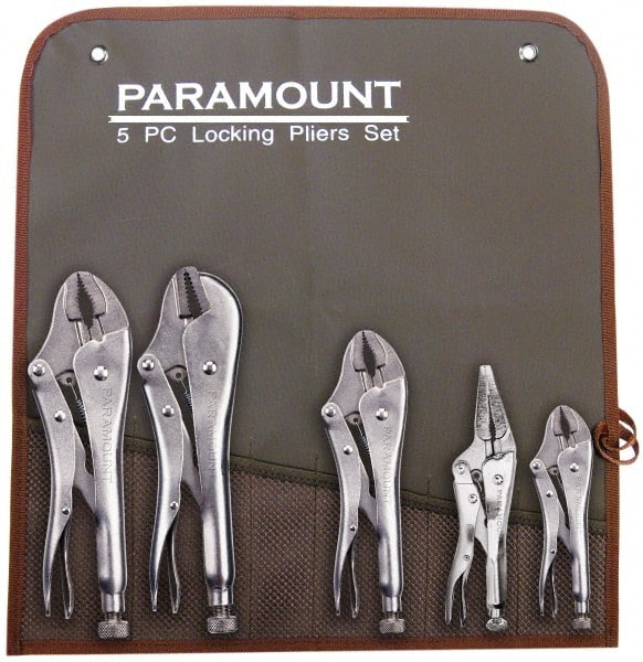 Paramount - 5 Piece Locking Plier Set - All Tool & Supply