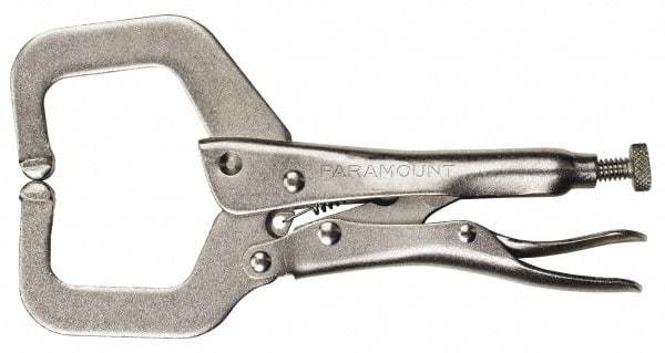 Paramount - 11" OAL C-Clamp Locking Pliers - 2-5/8" Jaw Depth, 3-3/8" Jaw Opening, Standard Handle - All Tool & Supply