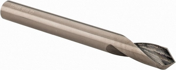 Accupro - 1/4" Body Diam, 90°, 2-1/2" OAL, Solid Carbide Spotting Drill - All Tool & Supply