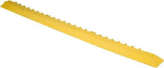 PRO-SAFE - 3.25' Long x 0.25' Wide, Anti-Fatigue Modular Matting Ramp Edge - Male, Yellow, Series Pro-Safe - All Tool & Supply