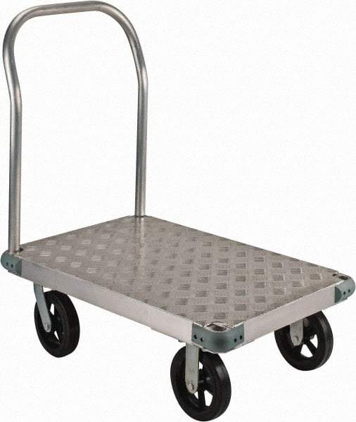 Value Collection - 2,000 Lb Capacity Aluminum Platform Truck - Aluminum Deck, 24" OAW - All Tool & Supply