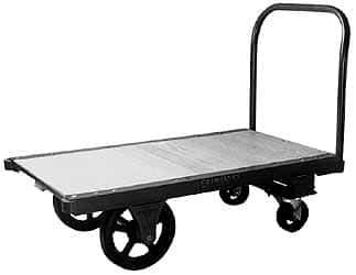 Fairbanks - 2,800 Lb Capacity Steel Platform Truck - Hardwood Deck, 36" OAW - All Tool & Supply