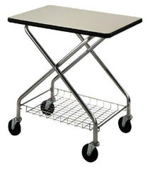 Wesco Industrial Products - 200 Lb Capacity, 19" Wide x 28" Long x 28-3/4" High Foldaway Table Top Cart - 1 Shelf, Steel, Swivel Casters - All Tool & Supply