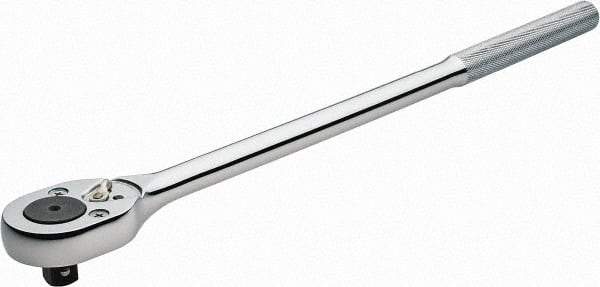 Proto - 1/2" Drive Pear Head Ratchet - Chrome Finish, 16" OAL, 24 Gear Teeth, Standard Head - All Tool & Supply