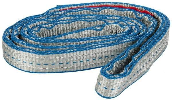 Lift-All - 3' Long x 1" Wide, 6,200 Lb Vertical Capacity, 2 Ply, Polyester Web Sling - 4,900 Lb Choker Capacity - All Tool & Supply